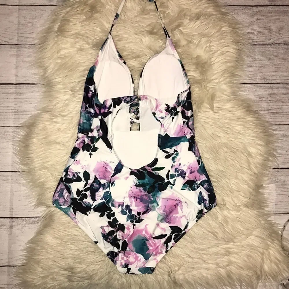 NEW ModCloth Pamela One-Piece Floral Swimsuit